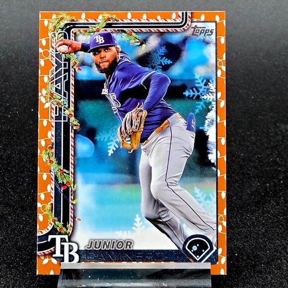 Four Junior Caminero RC and Insert Cards Tampa Bay Rays - Picture 8 of 9